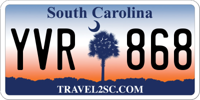 SC license plate YVR868