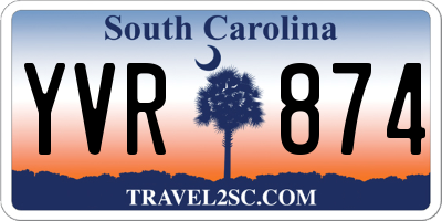 SC license plate YVR874