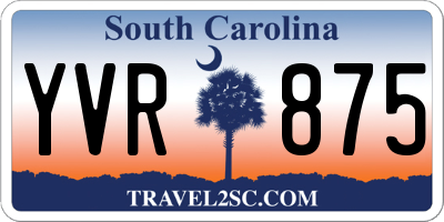 SC license plate YVR875