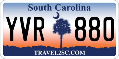 SC license plate YVR880