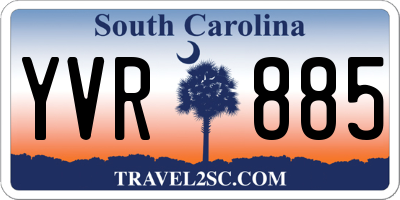 SC license plate YVR885