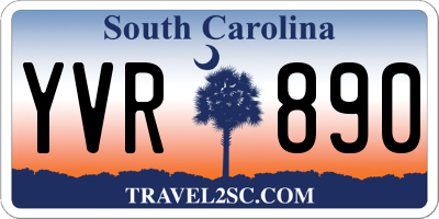 SC license plate YVR890