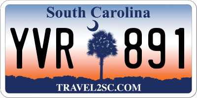 SC license plate YVR891