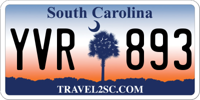 SC license plate YVR893