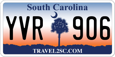 SC license plate YVR906