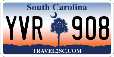 SC license plate YVR908
