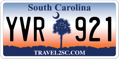 SC license plate YVR921