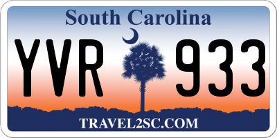 SC license plate YVR933