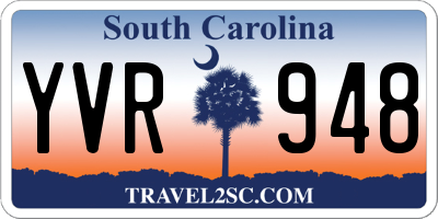 SC license plate YVR948