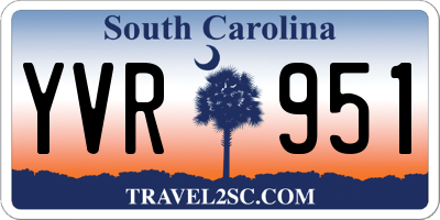 SC license plate YVR951