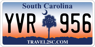 SC license plate YVR956