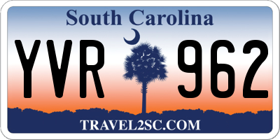 SC license plate YVR962