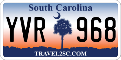 SC license plate YVR968