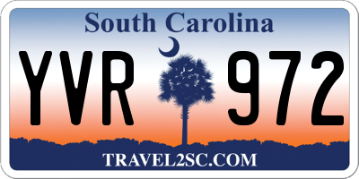 SC license plate YVR972