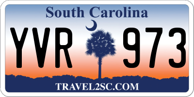 SC license plate YVR973