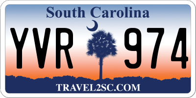 SC license plate YVR974