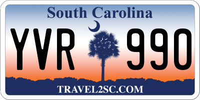 SC license plate YVR990
