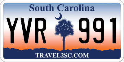 SC license plate YVR991
