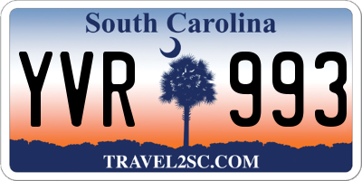 SC license plate YVR993