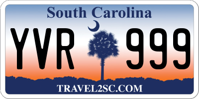 SC license plate YVR999
