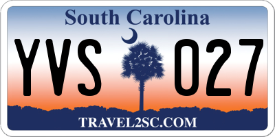 SC license plate YVS027