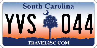 SC license plate YVS044