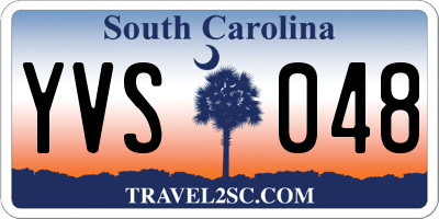 SC license plate YVS048