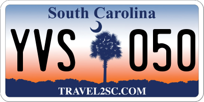 SC license plate YVS050