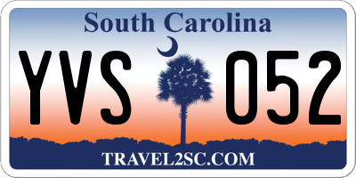 SC license plate YVS052