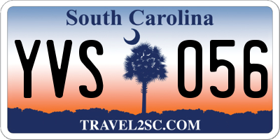 SC license plate YVS056