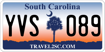 SC license plate YVS089