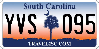 SC license plate YVS095