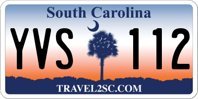 SC license plate YVS112
