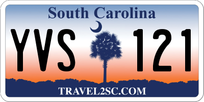 SC license plate YVS121