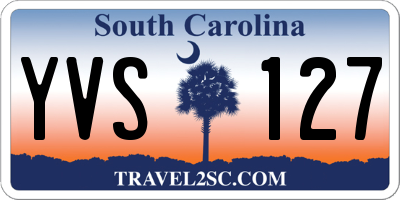 SC license plate YVS127