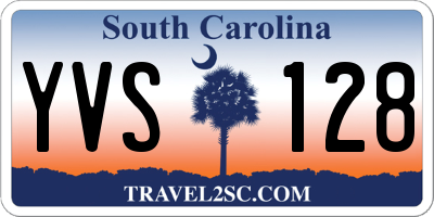 SC license plate YVS128