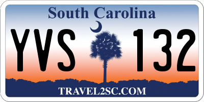 SC license plate YVS132
