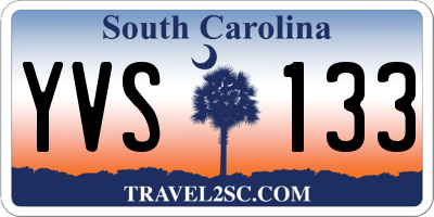 SC license plate YVS133