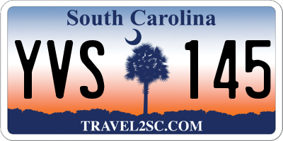 SC license plate YVS145