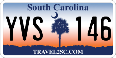 SC license plate YVS146