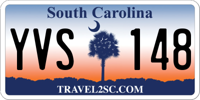 SC license plate YVS148