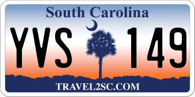 SC license plate YVS149