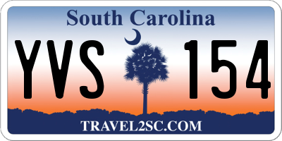 SC license plate YVS154