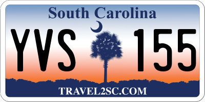 SC license plate YVS155