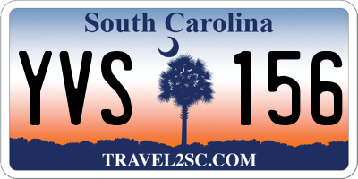 SC license plate YVS156