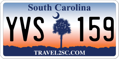 SC license plate YVS159