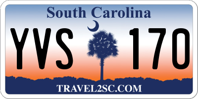 SC license plate YVS170