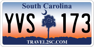 SC license plate YVS173