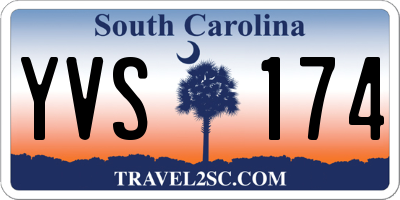 SC license plate YVS174