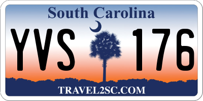 SC license plate YVS176